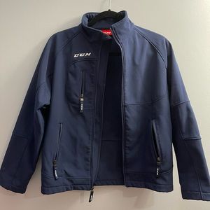 Navy CCM hockey jacket for youth